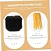 6pcs Mini Graduation Caps with Tassel Doctoral Hat Shaped Wine Bottle Covers Grad Cap Decoration Ornaments for Graduation Party Favors (Yellow Tassel)