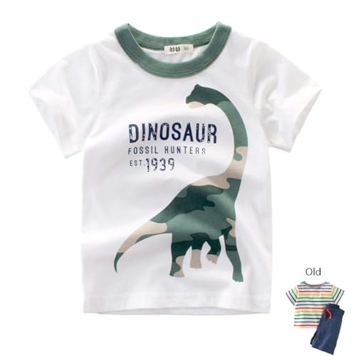 Image of Frogwill Toddler Boys Summer Clothes Hawaiian Jungle Animal Cotton T-Shirt and Poplin Short Outfit Set