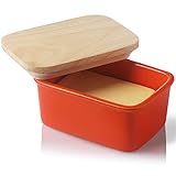 Sehr groß – Butterbehälter Größe 7,1 cm H x 9,4 cm B x 14 cm L, Tiefe und Breite genug für Standard-Butter. Geeignet für östliche und westliche/europäische Butter.