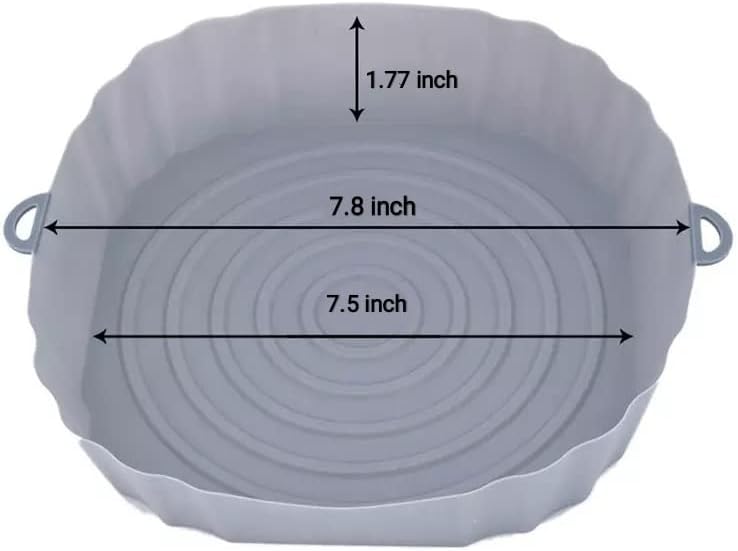 Miniatura 4 de Forros de silicona para freidora de aire 2 piezas - forros de silicona para freidora de aire de 75 pulgadas reutilizable olla de silicona redonda