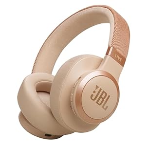 JBL Live 770 NC – Bluetooth Over-Ear-Kopfhörer mit adaptivem Noise-Cancelling – Kabellose Ohrhörer mit JBL Signature Sound und Sprachassistent – Langer Musikgenuss für bis zu 65 Stunden – In Sandstein