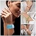 MECCANIXITY Acrylic Chunky Bangle Bracelets for Women, Acrylic Resin Bangle Statement Acetate Cuff Wristband Bracelet Fashion Jewelry, Blue Resin