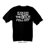 Hot Leathers Bitch Fell Off Short Sleeve Tee (Black, Large)