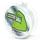 ROBINSON Monofile Angelschnur – Nylon - 150m - leicht zu Knoten - Geringe Dehnung & reißfest, Abriebfest – Transparent/Hellgrau/Braun – Spinning/Pose/Feeder (Transparent - Spinning, 0,325mm - 21kg)