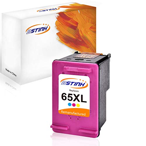 BSTINK Remanufactured Ink Cartridges for HP 65XL 65 XL Compatible with DeskJet 3755 3720 3722 3723 3730 3732 3752 3758 All-in-one Printer,1 Tricolor