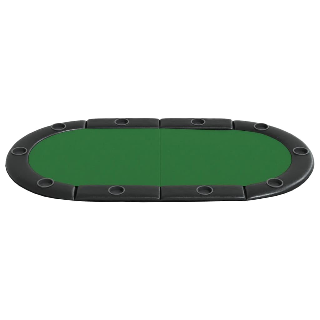 VIDAXL Table de poker pliable 10 joueurs vert, 208 x 106 x 3 cm, tables de poker et de jeu, 80400