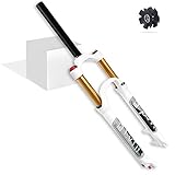 AttLvTu Forcella Sospensione Pneumatica MTB Alliage Magnesio 26/27.5/29 Pollici 1-1/8" Regolazione Rimbalzo Freno Disco Pneumatici 1.5-2.45"(Straight Manual Lockout,27,5 Pollici)
