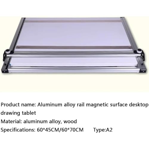 Tablero de dibujo portátil, ajustable arquitectónico con movimiento paralelo recto con inclinación de 6 niveles para bocetos, dibujos, pintura, espacio de trabajo de escritorio