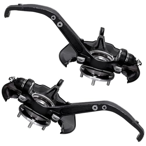 Image of Detroit Axle - Front Steering Knuckles & Wheel Hub Bearings Upper Control Arms Replacement for Honda Accord Acura TSX - 4pc Set