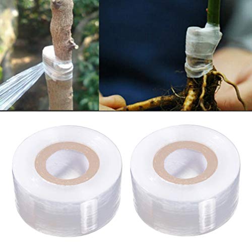 Cabilock – 2 rolos de fitas para enxerto de berçário, transparente, extensível, para plantas de árvo