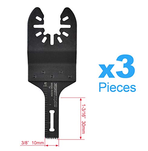 Actomaster Hcs Plunge Flush Cutting Blade Set For Oscillating Tool Multitool, Pack Of 9 #TOP1