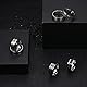 JeweBella 6 Stück Ringe Herren Edelstahl Ringe Set Silber Matt Poliert Keltischer Knoten Vintage Ringe Ketten Ringe Flaschenöffner Ring Bandringe Ehering Verlobungsringe für Männer Damen Größe 54-70