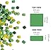 MOSAIKO Green Mix 300g (10.5oz) - Mosaic Glass Tiles for Crafts - Premium Quality Stained Square Pieces 1cm x 1cm (3/8 inch) - Perfect for Home Decor, DIY Crafts, Pixel Art, Kid Play, Adult Hobbies