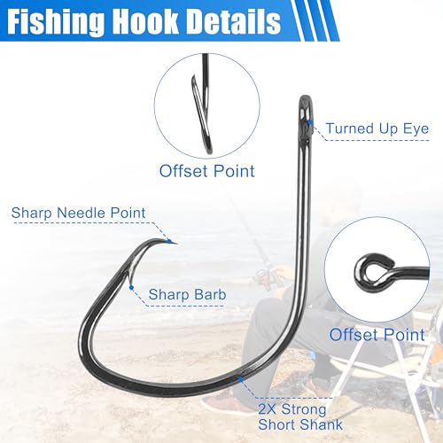 Pêche surf rig 46pcs avec pyramide sinker et octopus circle hook forgé pour bas de ligne - 5