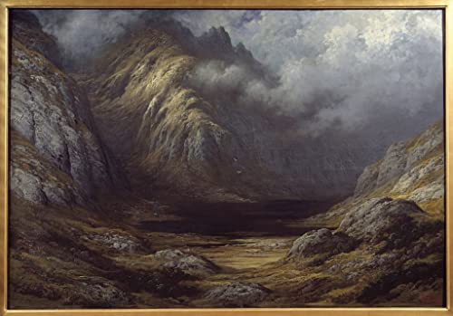 Lienzo de un lago en Escocia por Gustave Doré: arte que inspira paz en tu oficina, 60x90cm