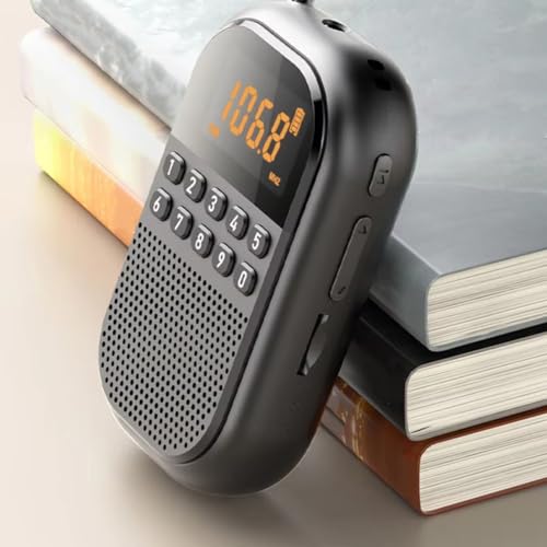 Radio de bolsillo para mayores con pantalla LCD grande y altavoz Bluetooth 7