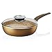 Produktbild TOWER Cerastone Sautierpfanne, geschmiedet, mit Antihaft-Innenbeschichtung und Deckel, Keramik, Gold, Sauteuse