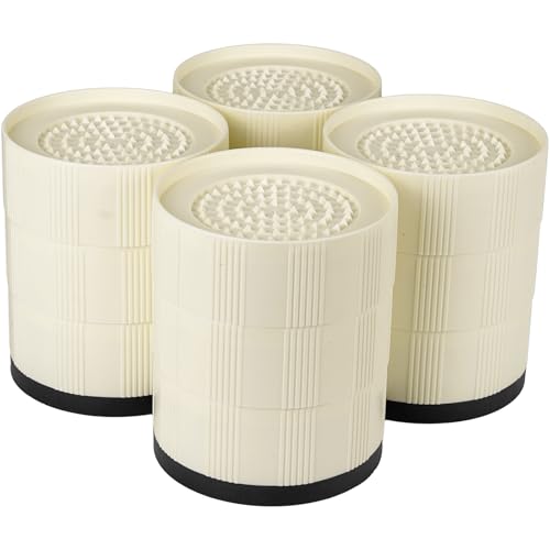 Umelee テーブル 高さ調整 机 14cm上げる テーブル 脚 継ぎ足し 4段階式 10.4cm大足対応 高さ調節器具 家具・家電向け 滑り止め 耐荷重1000kg 4個セット ベージュ