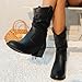 Boots For Women Cowboy Style Sparkly Women's The Western Cowboy Cowgirl Boots Mid Calf Embroidered Pointed Toe Chunky Heel Fashion Retro Classic Boot Pull-On