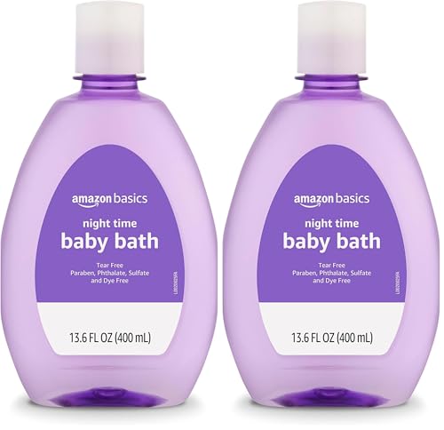 Image of Amazon Basics Night-Time Baby Bath, Lightly Scented, 13.6 Fl Oz (Previously Solimo) (Pack of 2)