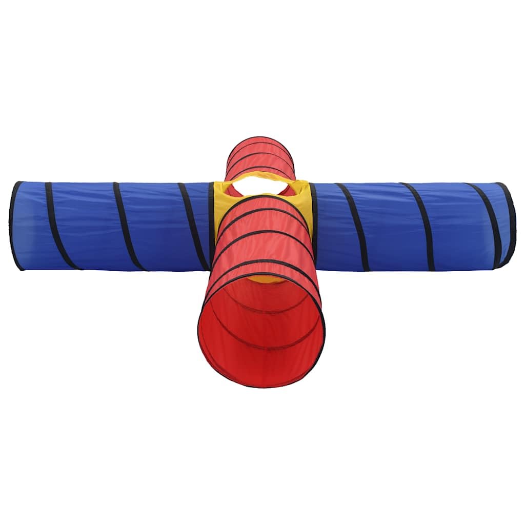 Tunnel da gioco con 250 palline in poliestere e acciaio, multicolore, 250 x 250 x 48 cm, tunnel per bambini da 4 a 6 anni, adatto per interni ed esterni, piscina con palline colorata per
