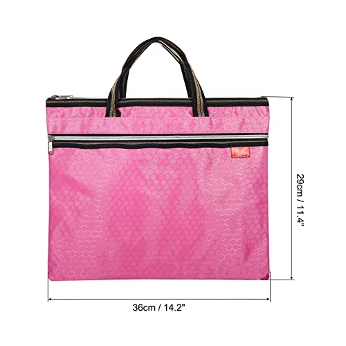 Sac de rangement étanche rose PATIKIL avec fermeture éclair pour documents et bureau