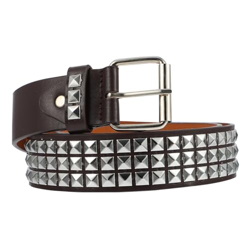 Punk Style Rivet Waist Belt for Men Decorative PU Leather Belt Cool for Jeans and Casual Wear