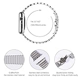 NewWays 49mm 46mm 45mm 44mm 42mm(Series 3 2 1) Metal Strap Compatible with Apple Watch,Solid Stainless Steel Link Replacement Band for iWatch Ultra 3 2 1,Series 11/10/9/8/7/6/5/4/3/2/1/SE,Titanium - Image 5