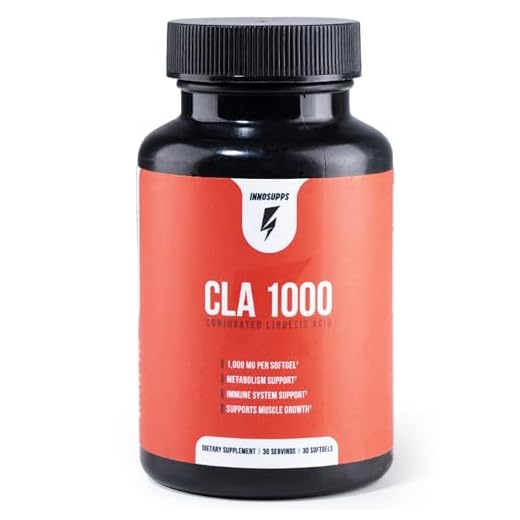 InnoSupps CLA 1000-1000mg CLA Supplements - Supports Metabolism, Lean Muscle Recovery, Growth, Stamina, and Immune Health - Premium Conjugated Linoleic Acid Softgels - 30 Day Supply