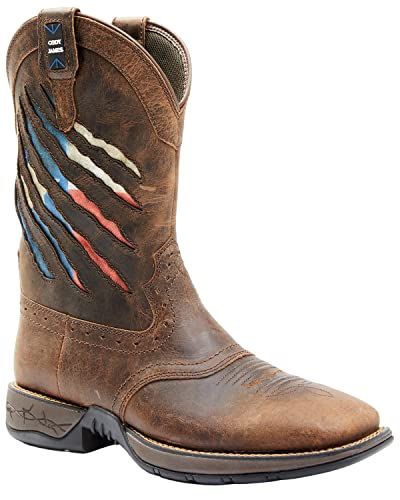 Cody James Men's Lite Flag Western Boot Wide Square Toe D M US