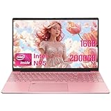 SERYUBノートパソコン 15.6型 インテル N95高速CPU NvMe対応高速SSD/4コア/1.7GHz~3.4GHz/16GメモリーDDR4/1920x1080/大容量バッテリー/薄型軽量ノートPC/カメラ付き/バックライト/テンキー付き/TFカード/オンライン授業/在宅勤務(2000G SSD, ローズゴールド)