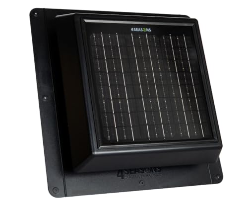 4SEASONS Solar Attic Vent Fan – 400 CFM Airflow, Up to 500 s...