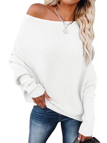 ANRABESS Womens Off Shoulder Sweaters 2025 Fall...