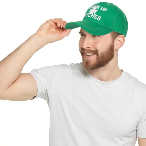 Image of Shamrock-Green Baseball-Cap for Men-Women - St Patrick's Outdoor Sun Hat Breathable Sports Golf Peaked Hat