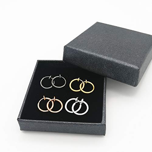 Aretes Clip On LAXPICOL 4 piezas varios colores miniatura 4
