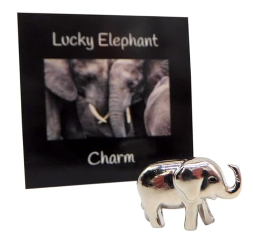 Westmon Works Lucky Elephant Charm Legend Pocket Tiny Trinket Set for Good Luck with Card