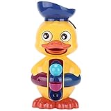 Juguete de baño de pato para niños, cabezal de ducha de pato amarillo para niños de 6 añ