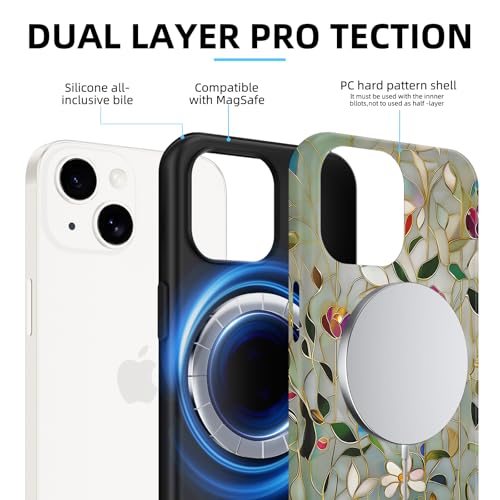 Coque vitrail pour iPhone 15 compatible MagSafe antichoc - 2