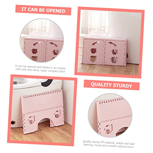Memory Comfort Foldable Chaging Added Step Footstool Posture Footrest Stepping Leg Airplane Bottom Slip Compact Shoes Stool Desk Foot Office Support Pink Potty Toilet Bathroom #TOP5