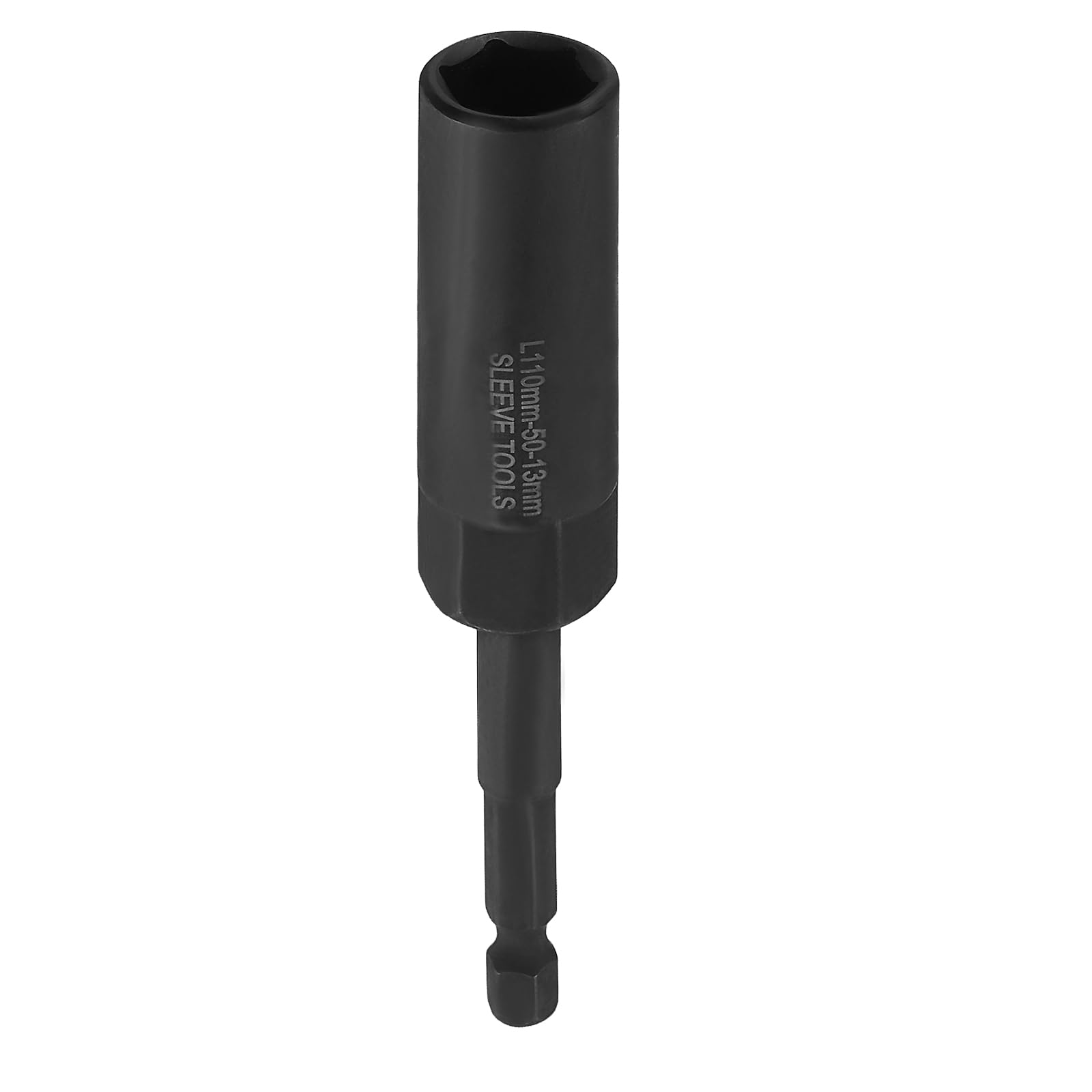 sourcing map Nut Driver Drill Bit 13mm Metric Deep Socket 1/4" Hex Shank 4.3" (110mm) Extra Long 6-Point Sockets Quick Change CR-V Steel Bolt Setters for Power Drill Drivers