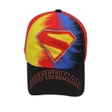 DC Comics Superman Baseball Cap, Boy's Snapback Hat with Logo and Curved Brim, Multi, One Size