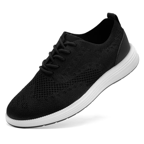 Men’s Casual Dress Oxfords Shoes Comfortable Business Fashion Sneakers Loafers Walking Shoes for Men Barefoot Tennis Black