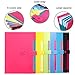 Initial heart 6 Colored Expanding File Folders with 5 Pockets Accordian Folder Organizer A4 Letter Size Plastic Snap Closure Paper Organizer Document Holder for School Office Travel(6 colores fashion)
