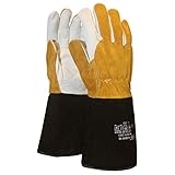Soft Touch Schweißhandschuh Arbeitshandschuhe Schweißen und Hitzeschutz Braun - Klassische flexible Handschuhe - 11 / XXL - 1 Paar