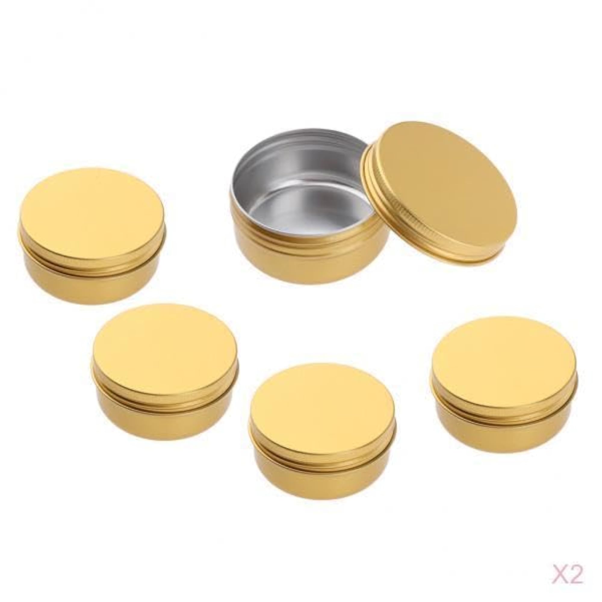 10pcs Empty Makeup Aluminium Pot Jar Tin