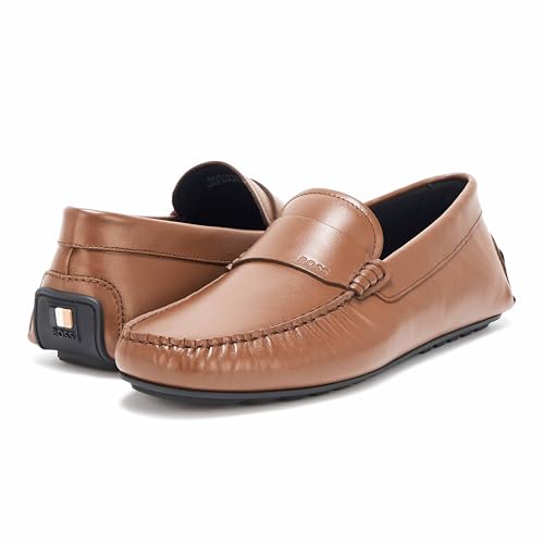 Image of BOSS Men's Smooth Leather Slip on Drivers