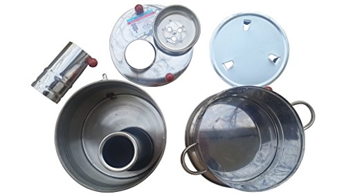 Semaver - Turkish Tea Maker Kettle with single taps -Silver color-chrome & tea makerFree Energy Water Heater Camping Hiking Hunting BBQ Semavor by TURK-SELL - Thumbnail 4