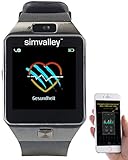 Handy-Uhr PW-440 inklusive Ladekabel (Micro-USB auf USB) und deutscher Anleitung. Telefonuhr für Erwachsene - Außerdem relevant oder passend zu: iPhone Smartphone, ohne Vertrag, Apple Watch, Smart Phone, Minikamera, Kinder, Herren, Video, Damen, Mini