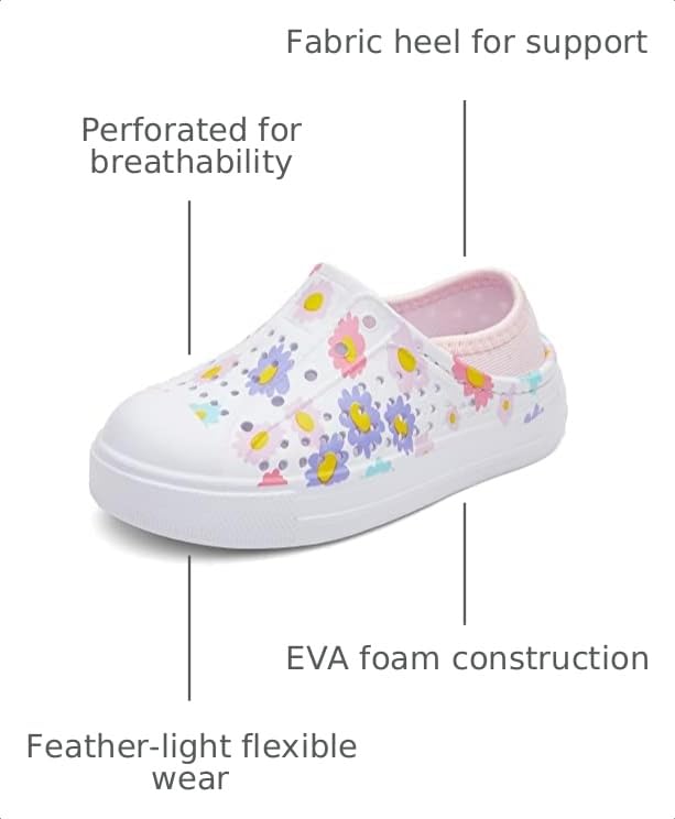 Image of EasyStar Toddler Summer Water Shoes Kids' EVA Sandals with Cushioned Fabric Heel