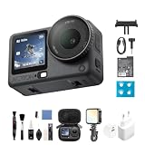 DJI Osmo Action 6 Combo Essenziale, 4K action cam con sensore quadrato 1/1,1″, apertura variabile da f/2,0 a f/4,0, resistente al freddo, batteria da 4 ore (Multiple accessories bundle)